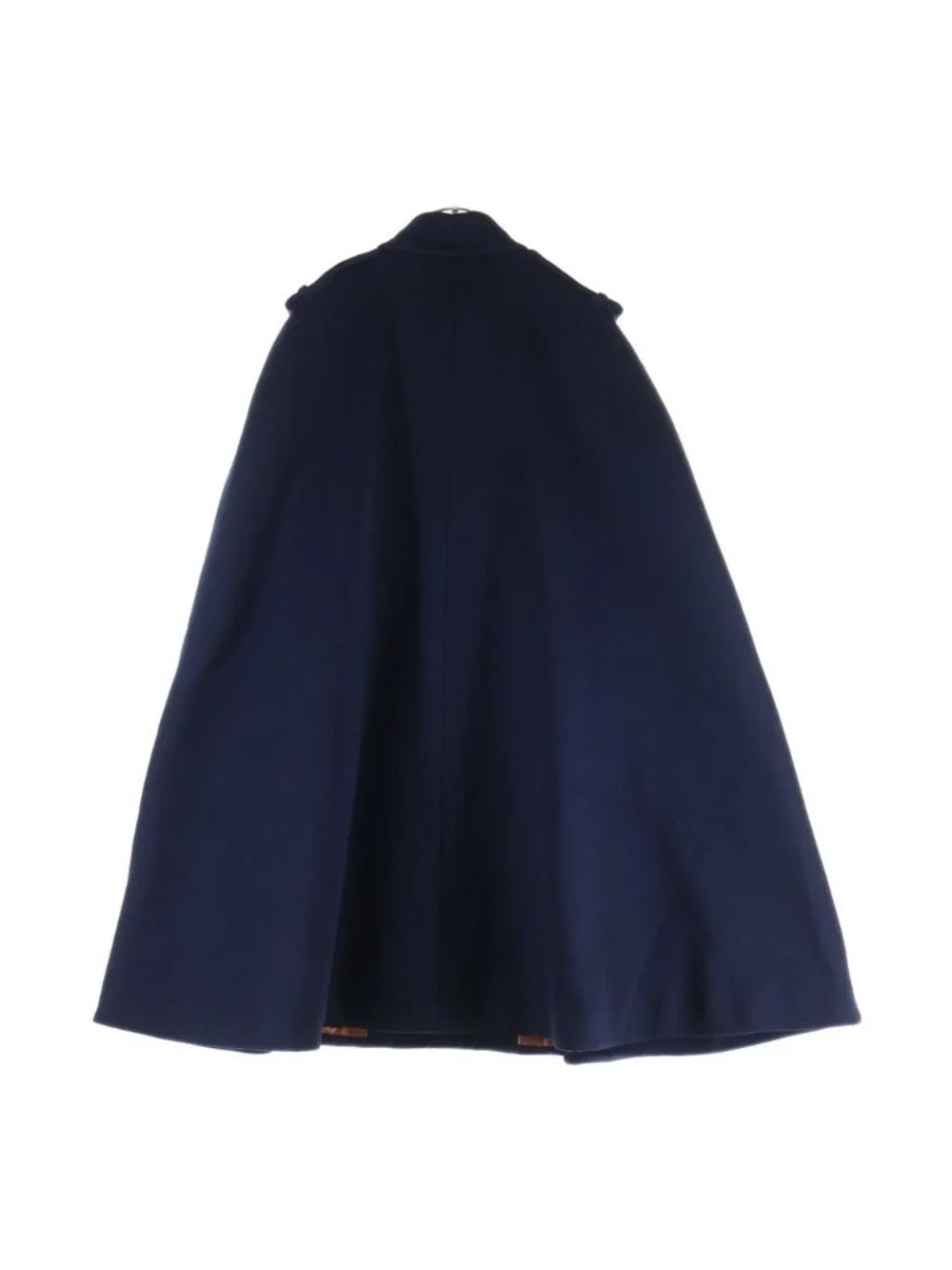 Gucci Wool Cape Coat Long Navy 46